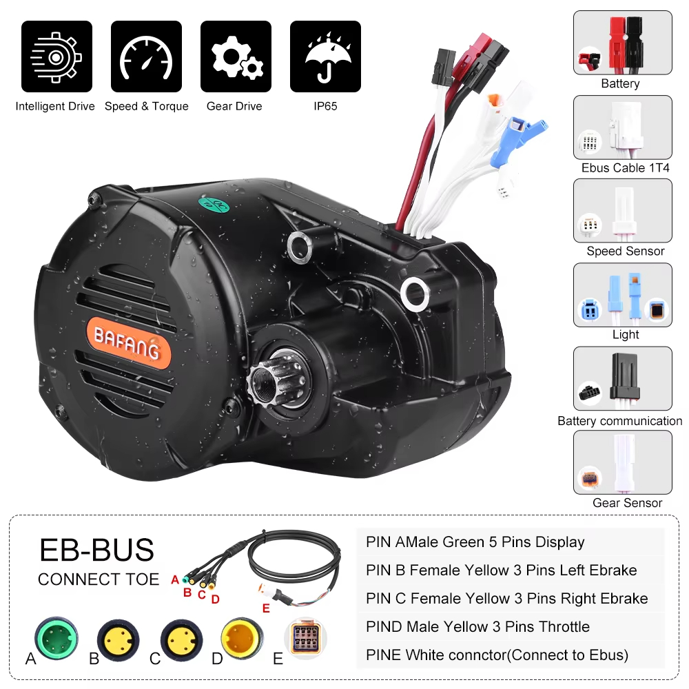Ebike Bafang M620 G510 48/52V  - đánh giá và giá Mid Drive Motor Kit 52V 1000W